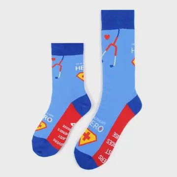 Superman Healthcare Hero Socks