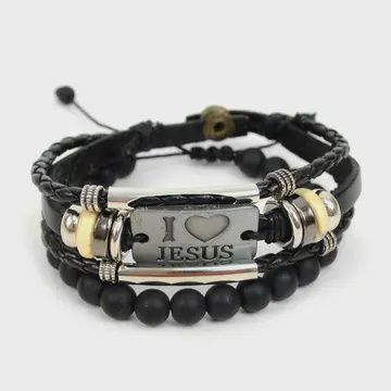 I Love Jesus -2 Pc Bracelet