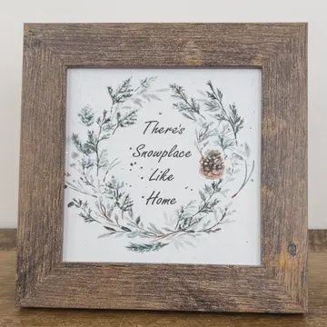 &quot;There&#39;s Snow Place Like Home&quot; Wreath Print