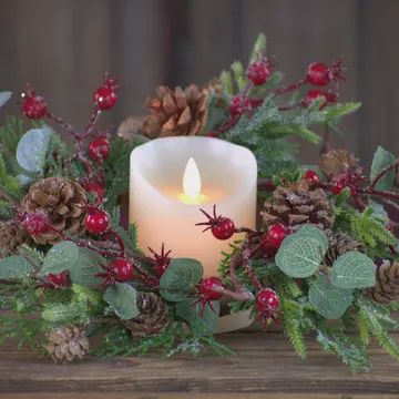 Holiday Eucalyptus Candle Ring