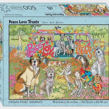 Peace, Love &amp; Treats Puzzle 500Pc