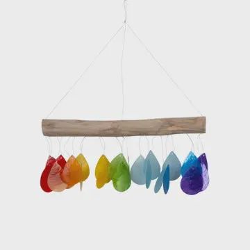 Rainbow Color Capiz Shell Windchime
