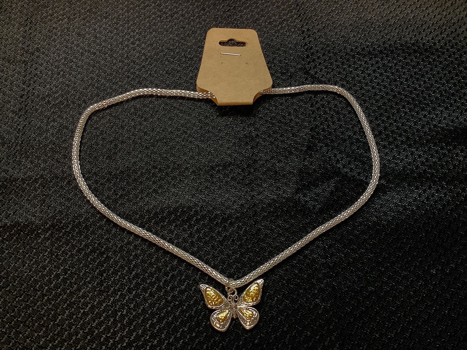 Silver and Gold Butterfly Necklace