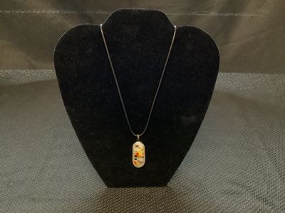 Kristin Fisher Handmade Fused Black Glass Pendant