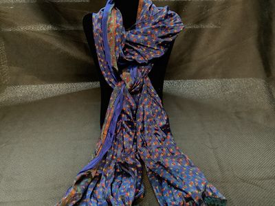 Blue Sari Scarf