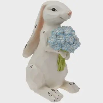 Bunny with Blue Hydrangea 10&quot;