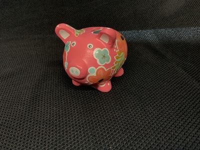 Ceramic Piggy Bank Decoupage