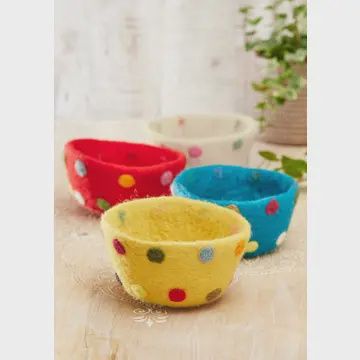 Felt Dotted Bowls