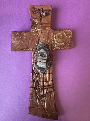 Contemporary Cross with Crystals