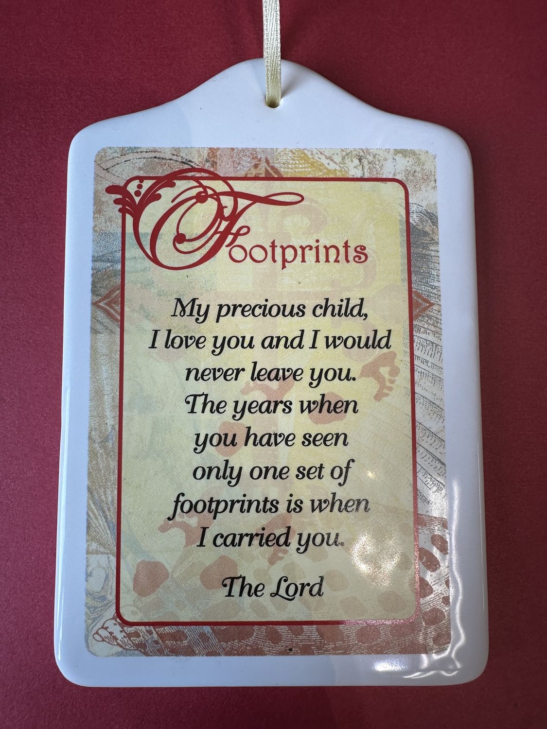 Footprints Wall Plaque