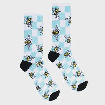 Checkered Bumble Bee Socks