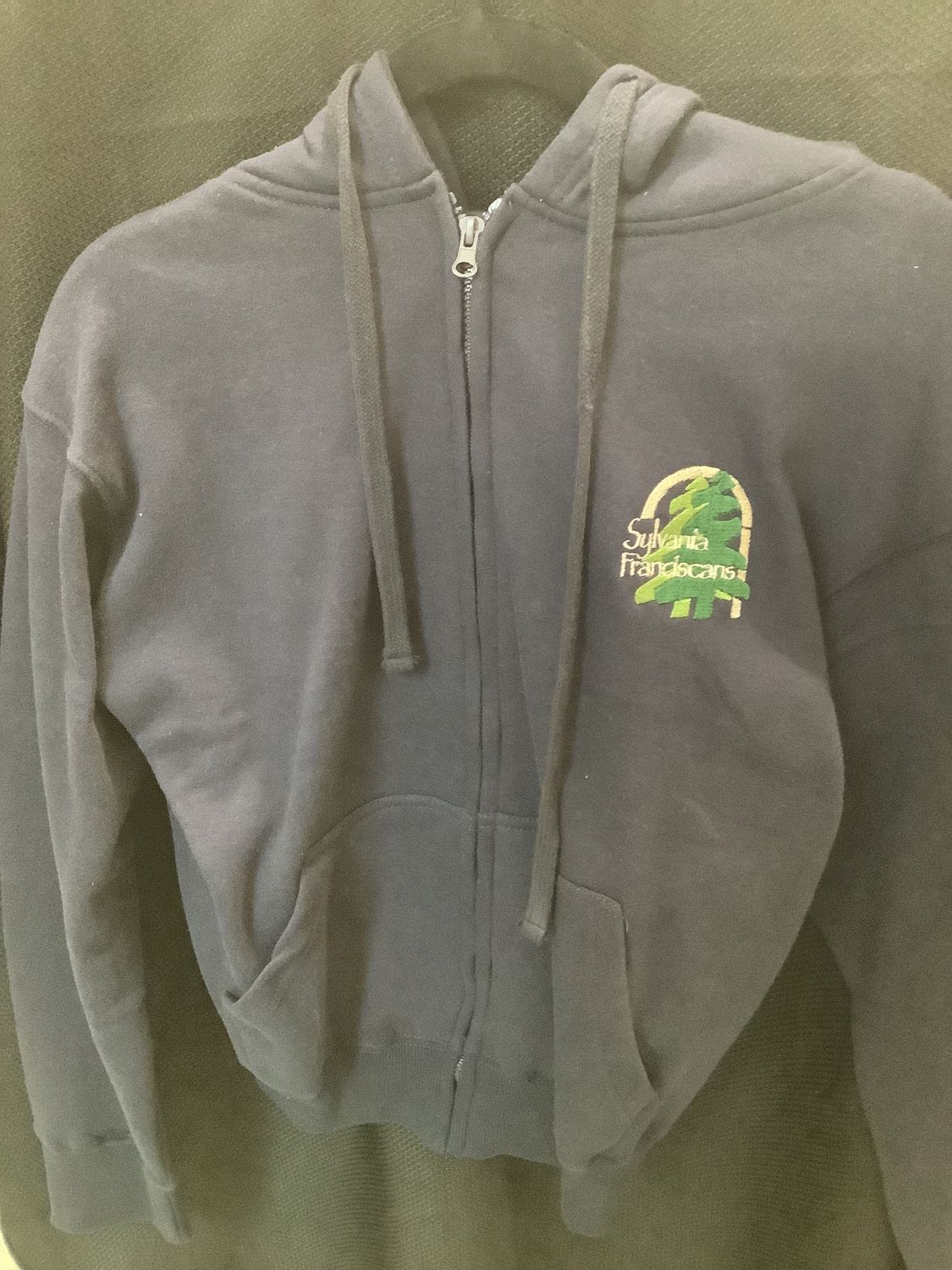 Full Zipper Sylvania Franciscan Sweatshirt Navy, Size: Medium