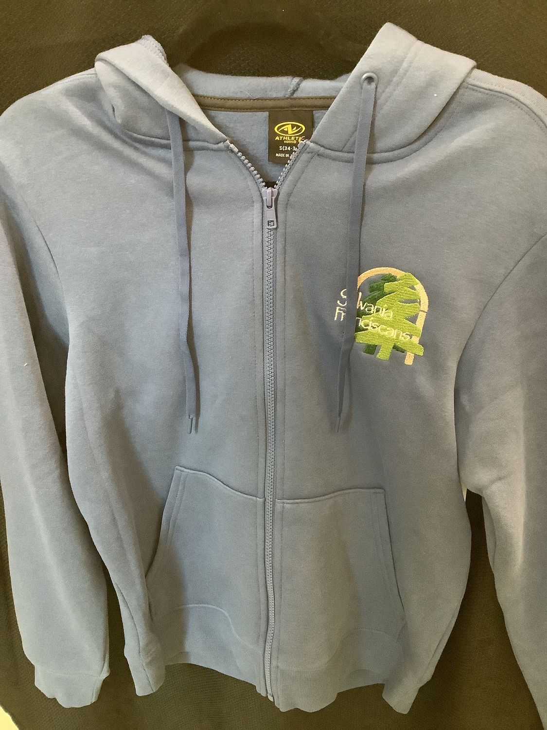 Full Zipper Sylvania Franciscans Sweatshirt Blue, Size: Small