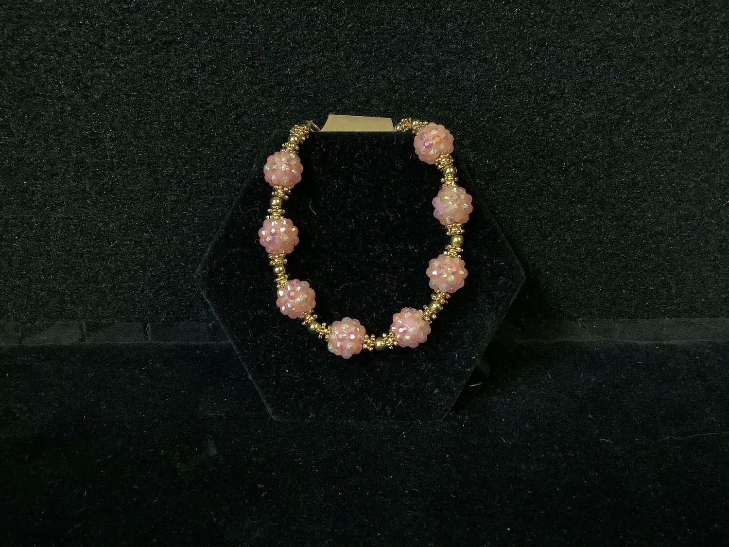 Pink and Gold Glitter Clasp Bracelet