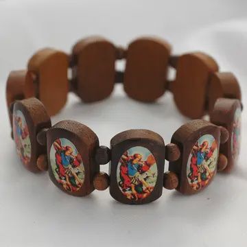 St. Michael Wood Bracelet