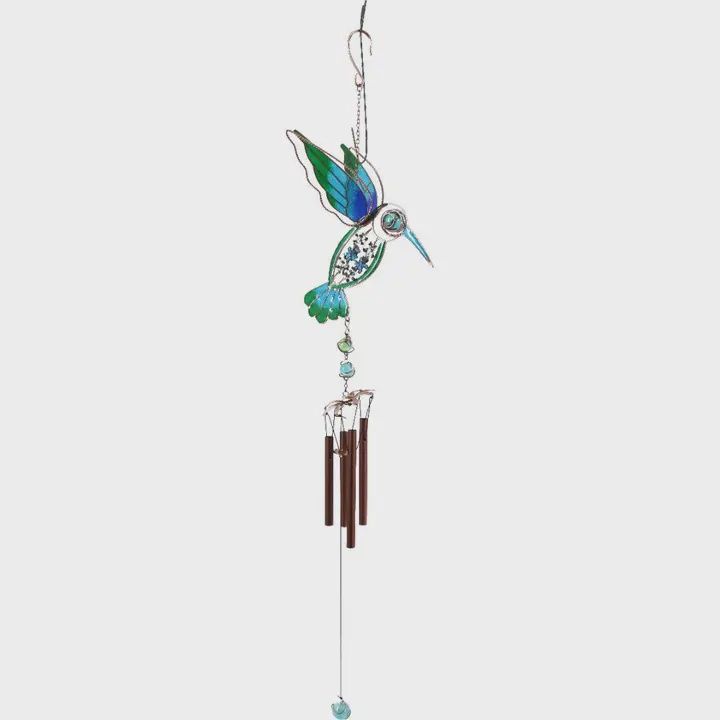 Blue/Green Hummingbird Windchime