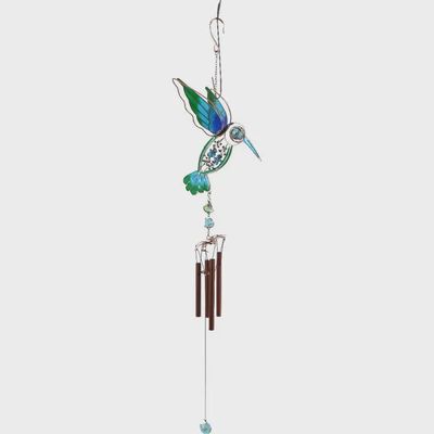 Blue/Green Hummingbird Windchime