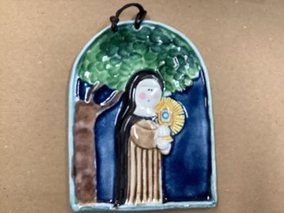 St. Clare Ceramic Plaque (made in Italy)