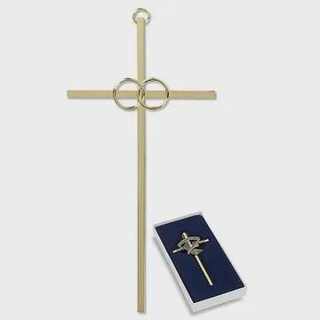 Wedding Cross with Rings