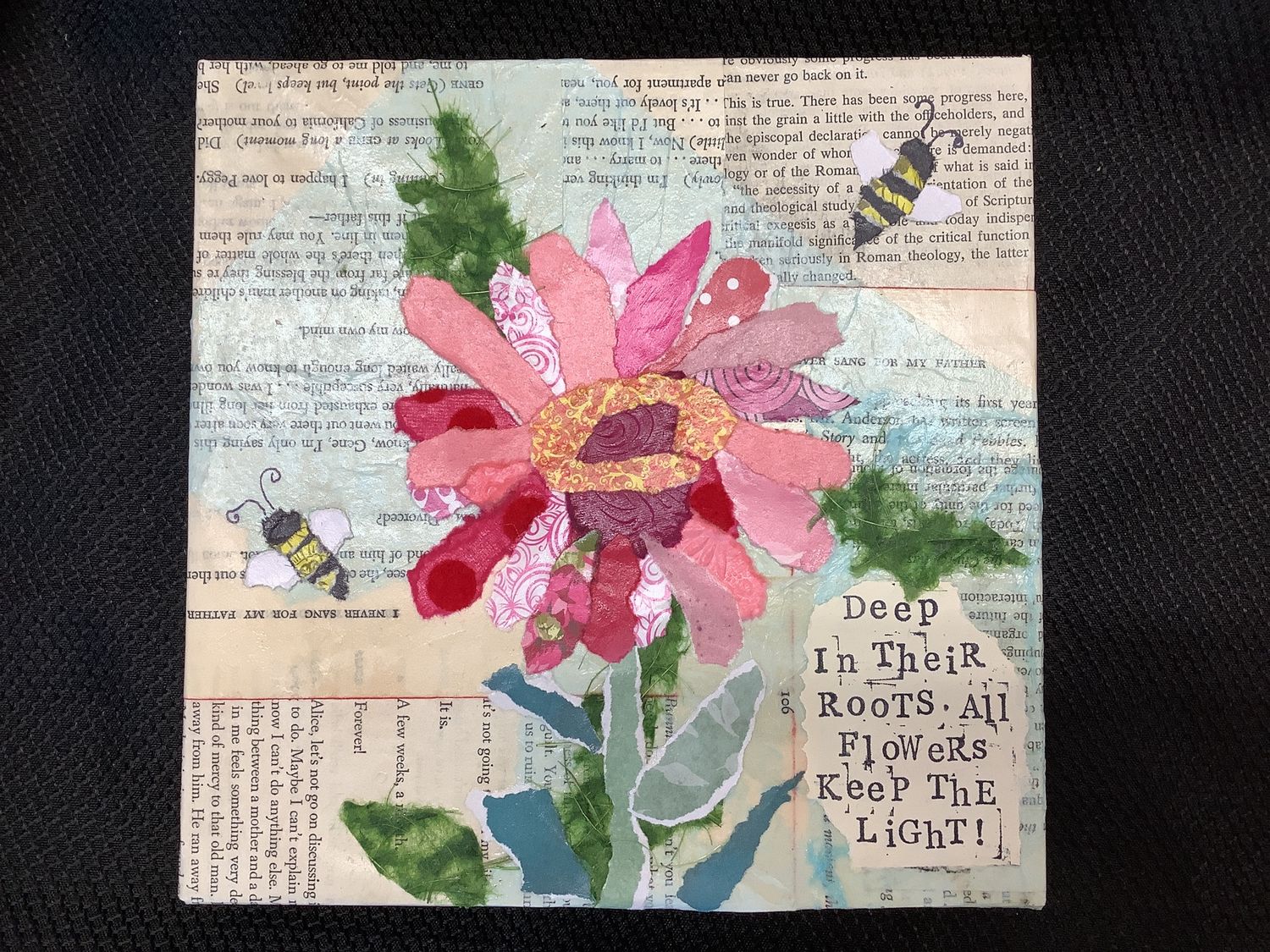 Torn Paper Flowers Art, Style: Deep in their Roots