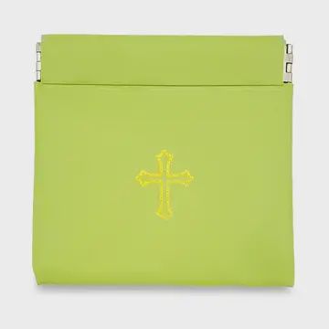 Squeeze Top Rosary Case, Colour: Green