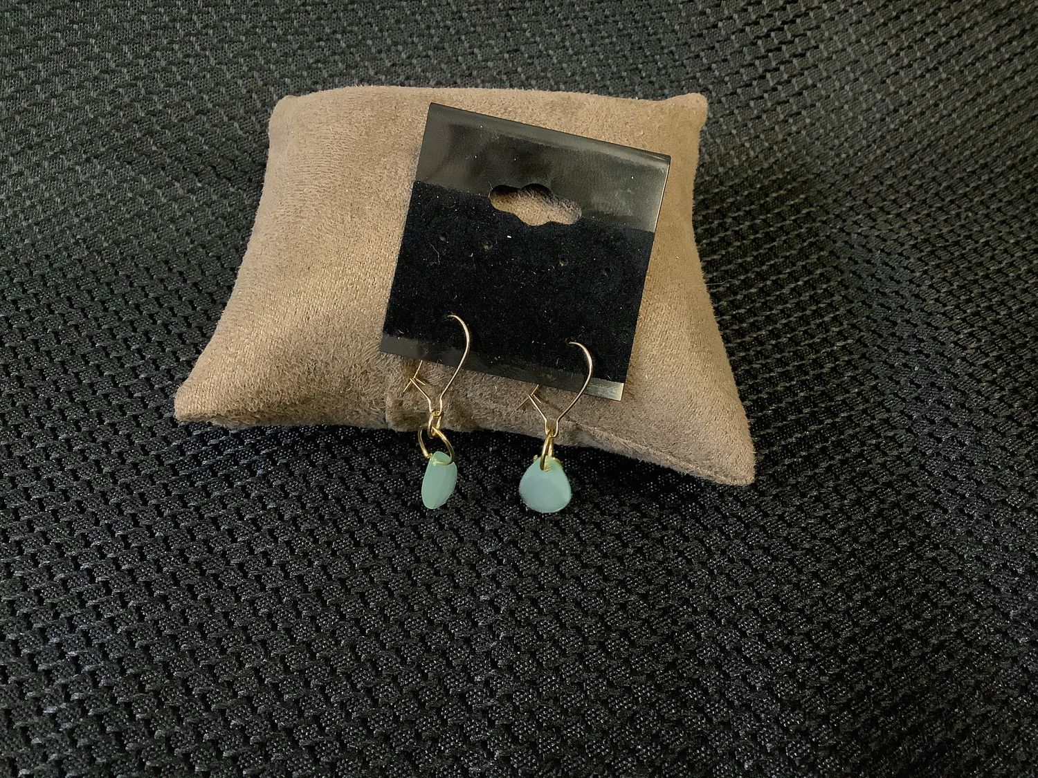Green Raindrop Earrings
