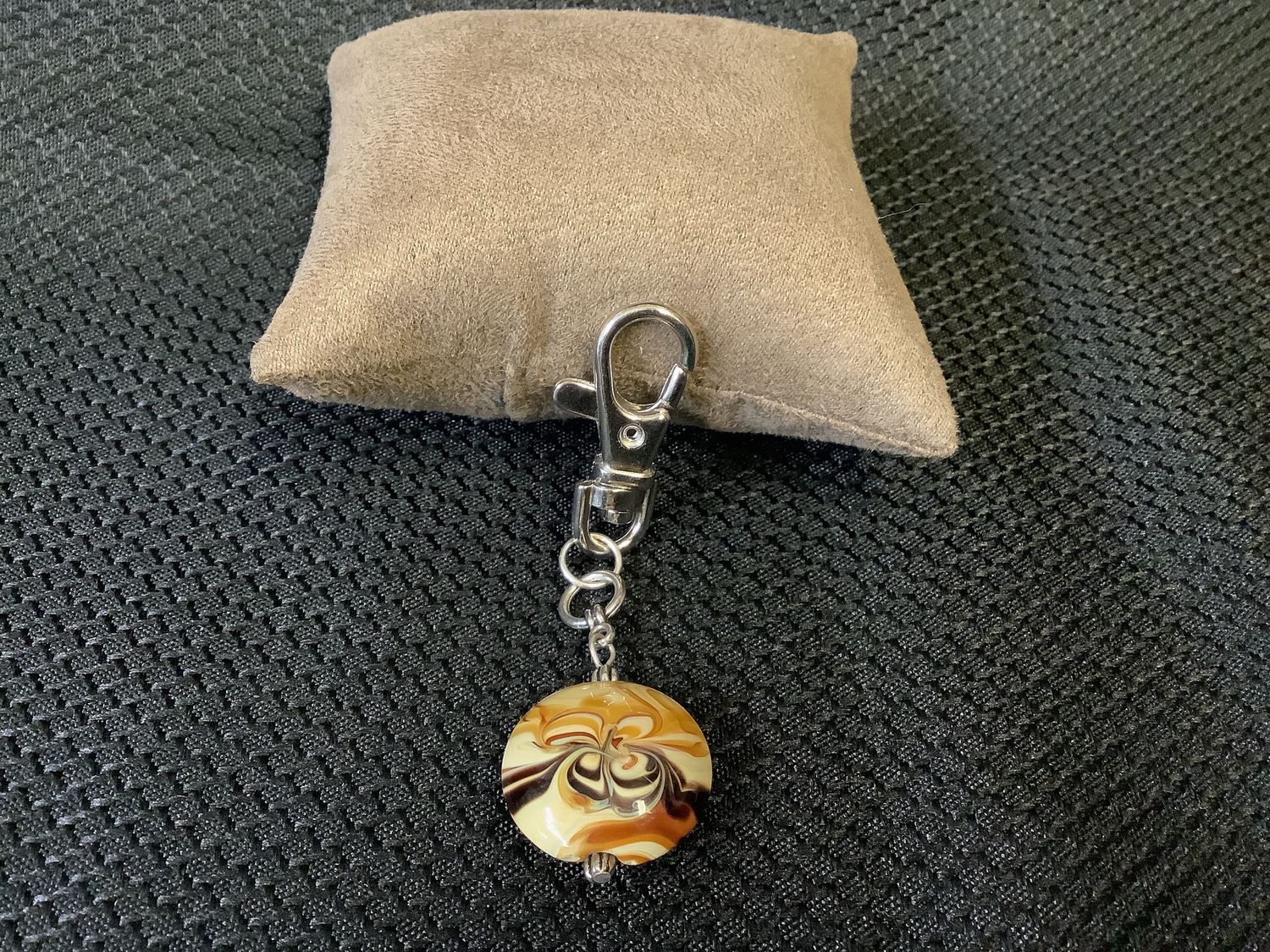 Marbleized Glass Pendent Earth-Tone
