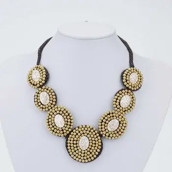 Bib Necklace White Howlite
