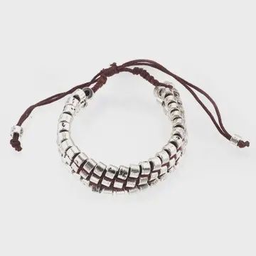 3 Line Silver Bracelet with Slide Closure