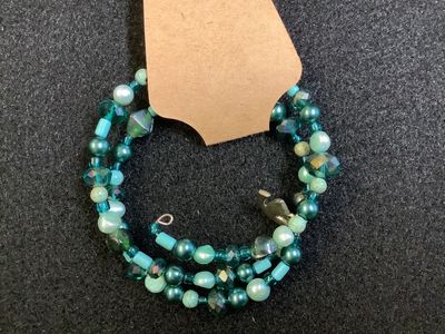 Teal Memory Wire Bracelet