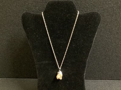 Citrine Crystal Point Pendant Necklace