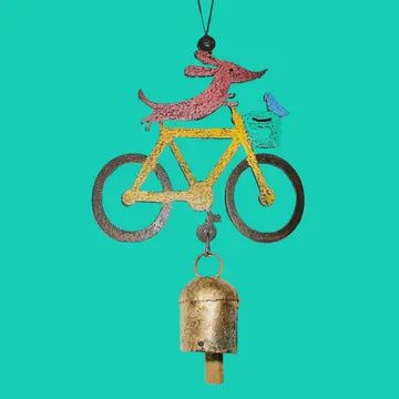 Dog on Bike Windchime