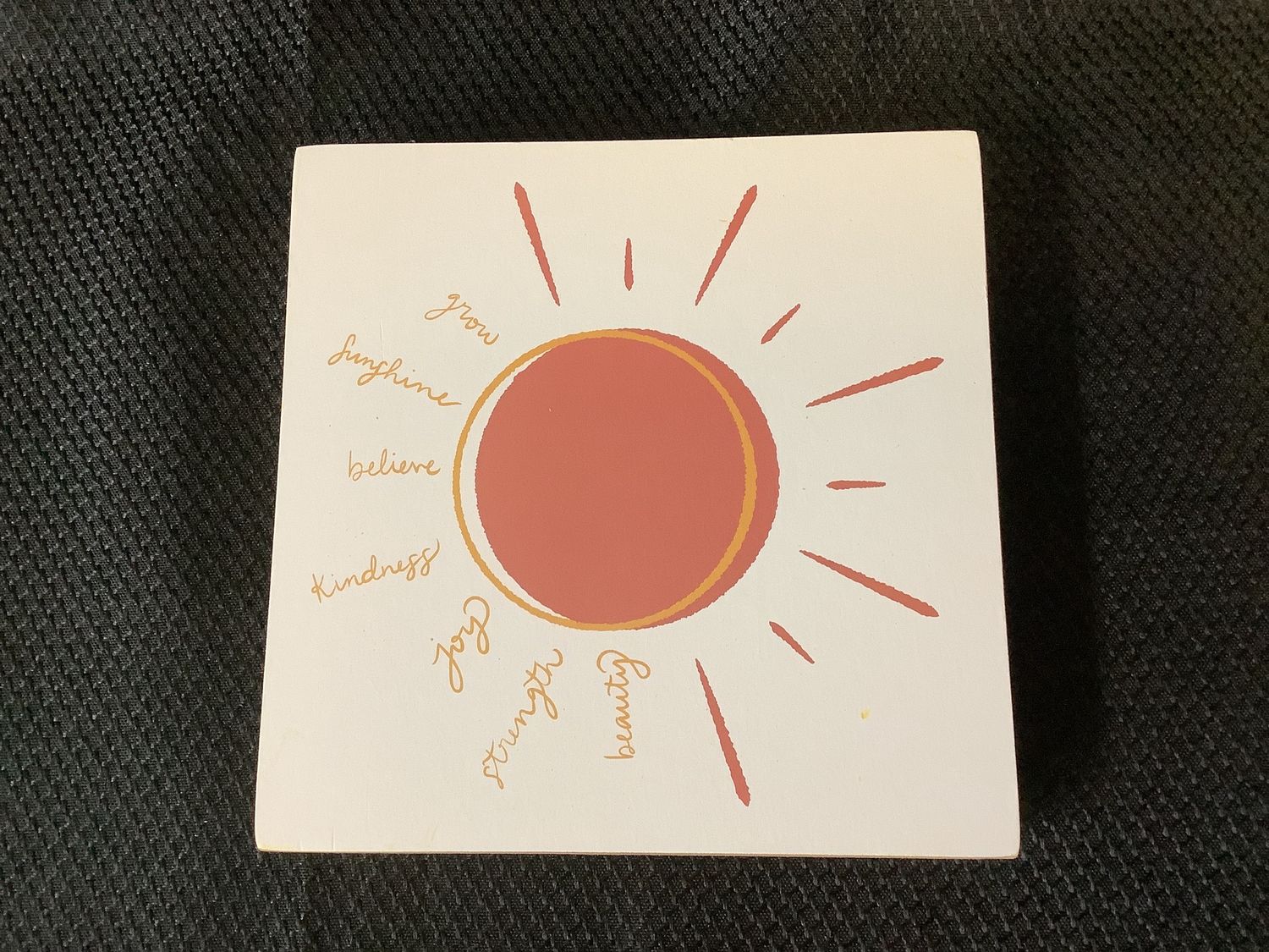 Kindness Joy Strength Grow Block Sign