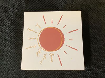 Kindness Joy Strength Grow Block Sign