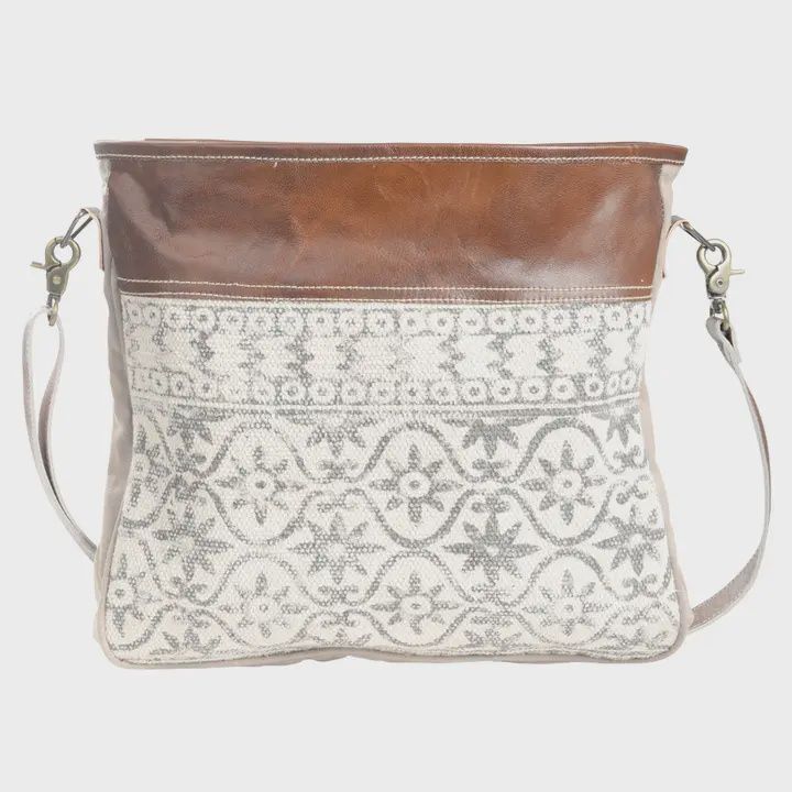 Vintage Tapestry Fabric/Leather Bag