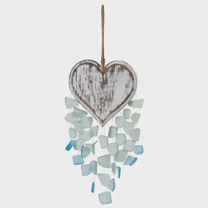 Heart Glass Windchime