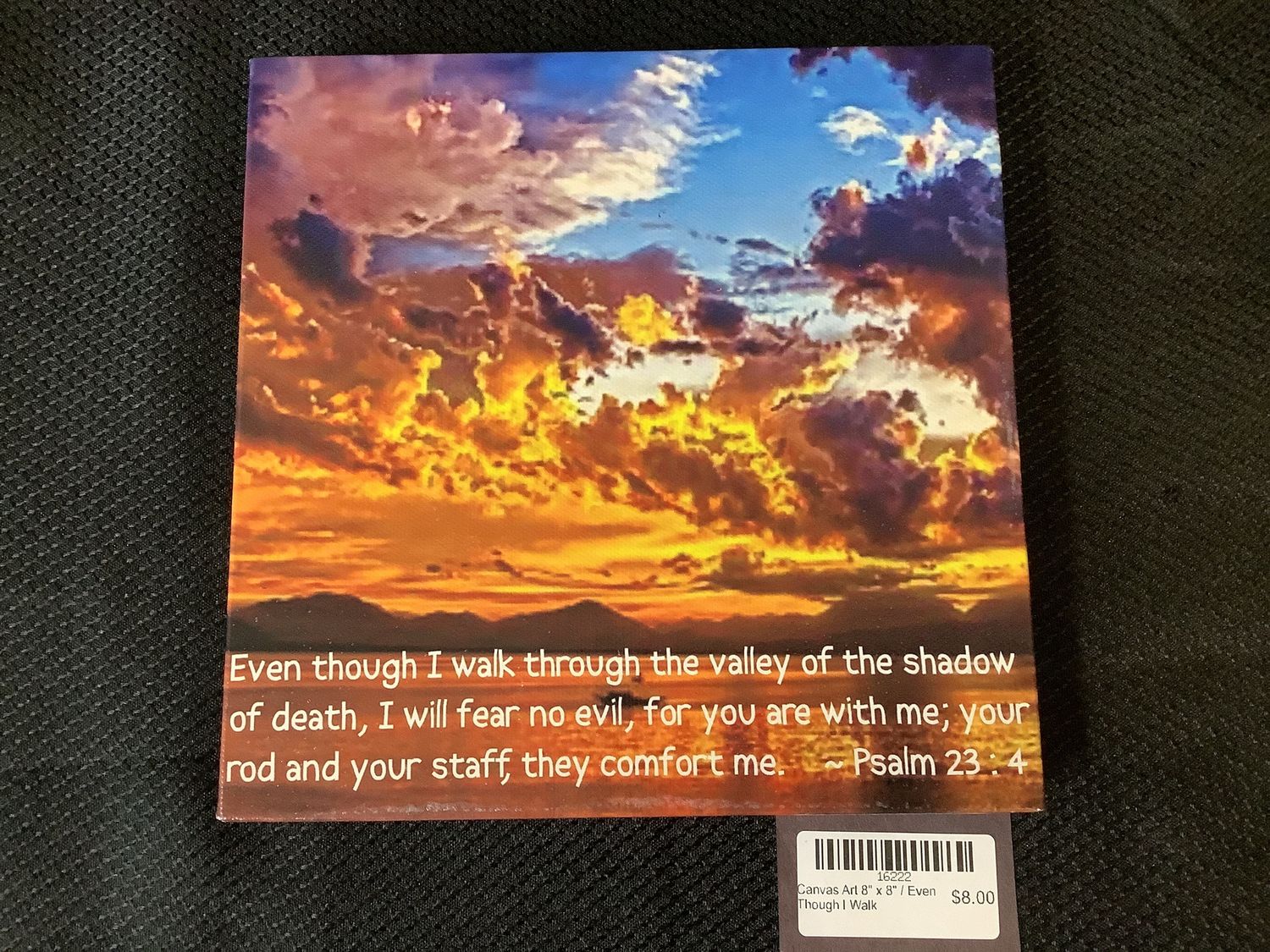 Canvas Art 8&quot; x 8&quot;, Style: Even Though I Walk