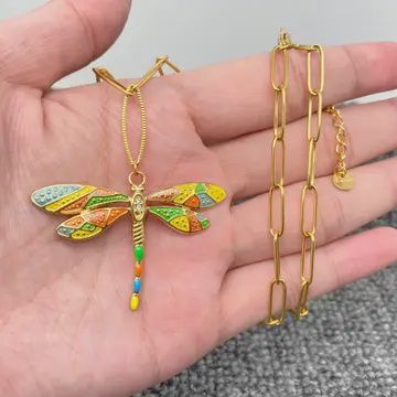 Enamel Dragonfly Necklace