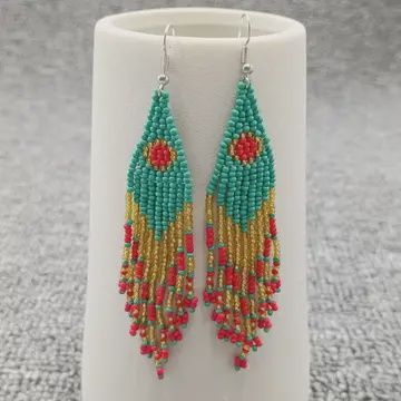 Bohemian Sunrise Seed Bead Earrings