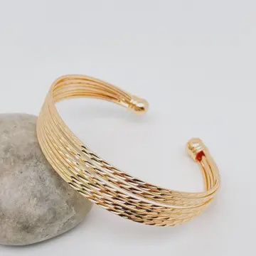 Multi-layered Gold Cuff Bracelet