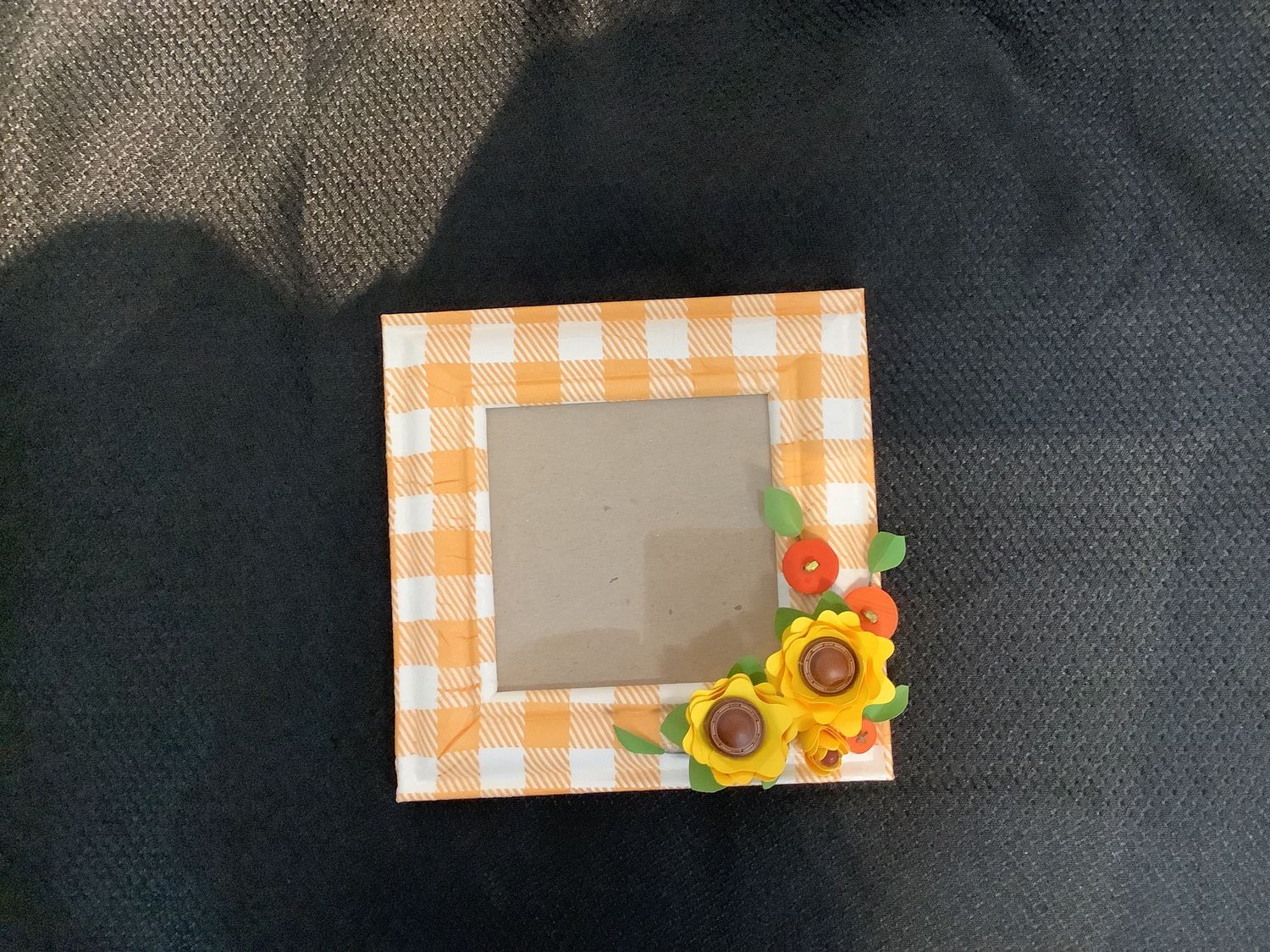 Fall Decoupage Photo Frame, Style: Plaid