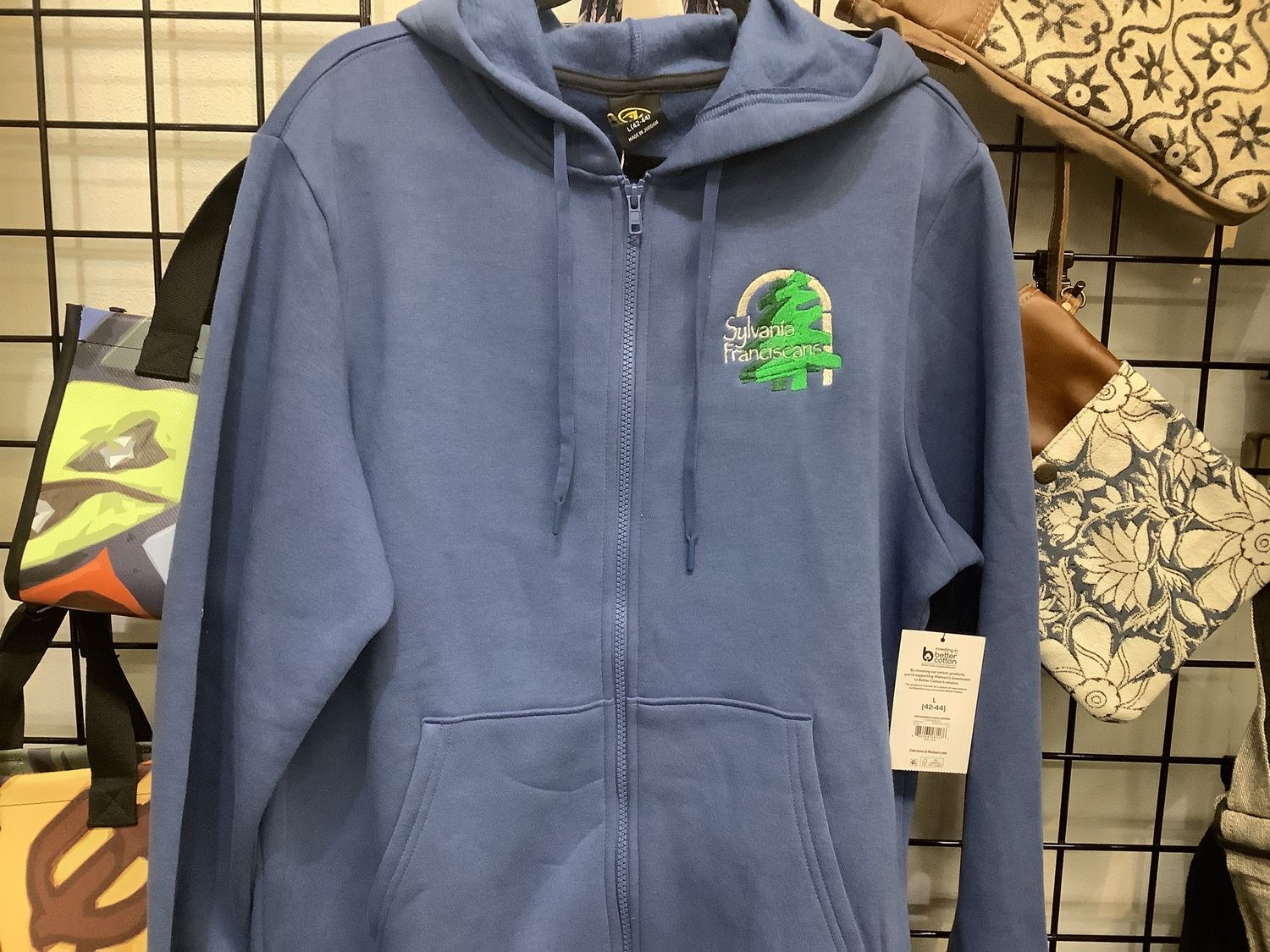 Full Zip Hoodie Sweatshirt Slate Blue