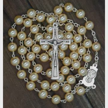 Ivory Beaded Rosary