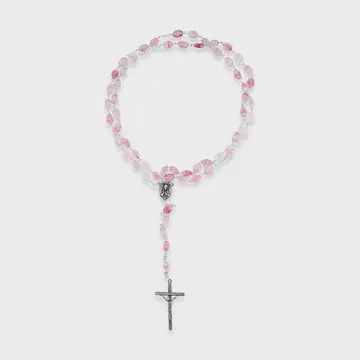 Rose Glass Beaded Rosary