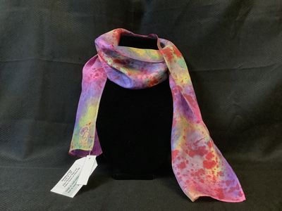Splashes of Red Silk Scarf by Sr. Sharon Havelak