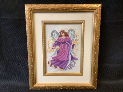 Purple Cross-Stitched Angel