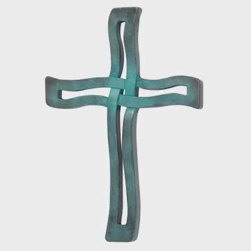 Blue Resin Wall Cross