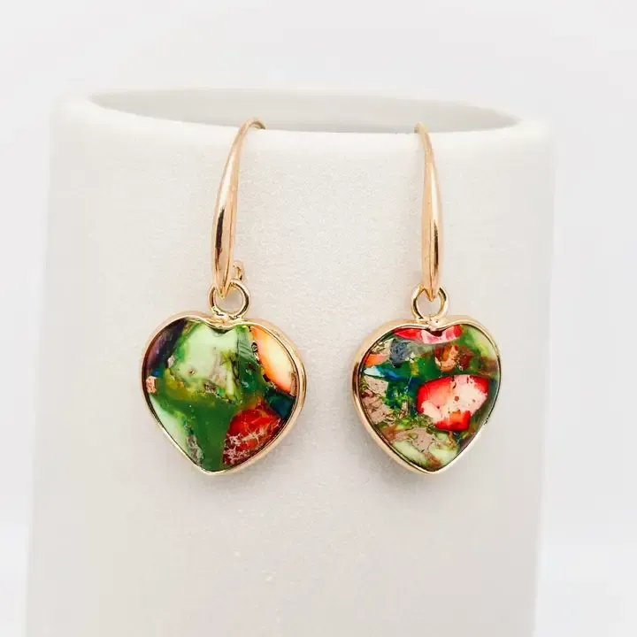 Heart Shaped Dangle Earrings
