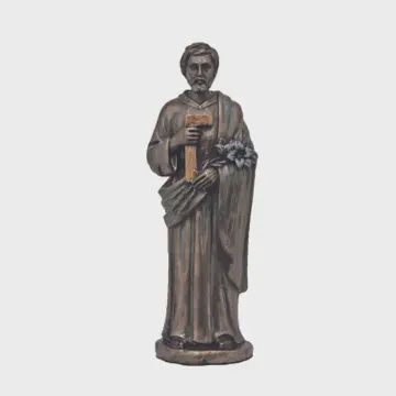 St. Joseph the Worker Statue in Cold Cast Bronze 5"
