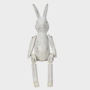 Sitting Wood Rabbit 4"
